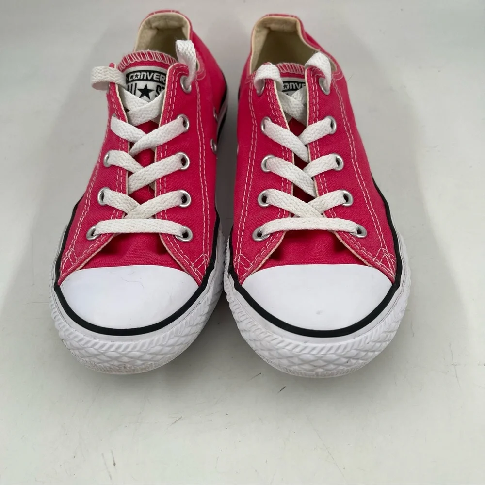 Converse Girls Chuck Taylor AS -SZ 2Y- Pink Canvas Low Top Lace-up Sneaker Shoes